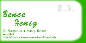 bence henig business card